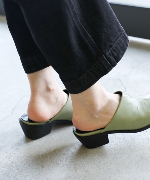 select MOCA（セレクトモカ）の「2021 SS センターラインスクエアトゥミュール（その他シューズ・レディース・ブラック/グリーン/アイボリー・SMALL/MEDIUM/LARGE）」の8枚目の写真