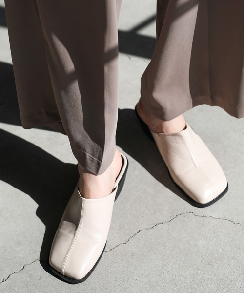 select MOCA（セレクトモカ）の「2021 SS センターラインスクエアトゥミュール（その他シューズ・レディース・ブラック/グリーン/アイボリー・SMALL/MEDIUM/LARGE）」の9枚目の写真