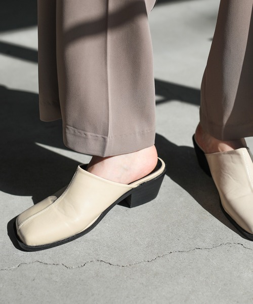 select MOCA（セレクトモカ）の「2021 SS センターラインスクエアトゥミュール（その他シューズ・レディース・ブラック/グリーン/アイボリー・SMALL/MEDIUM/LARGE）」の10枚目の写真