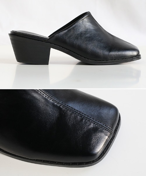 select MOCA（セレクトモカ）の「2021 SS センターラインスクエアトゥミュール（その他シューズ・レディース・ブラック/グリーン/アイボリー・SMALL/MEDIUM/LARGE）」の18枚目の写真