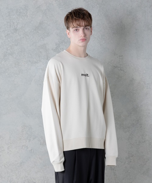 MALBON X WDS クルースウェット ベージュ Mサイズ MALBON X WDS クルースウェット ベージュ Mサイズ