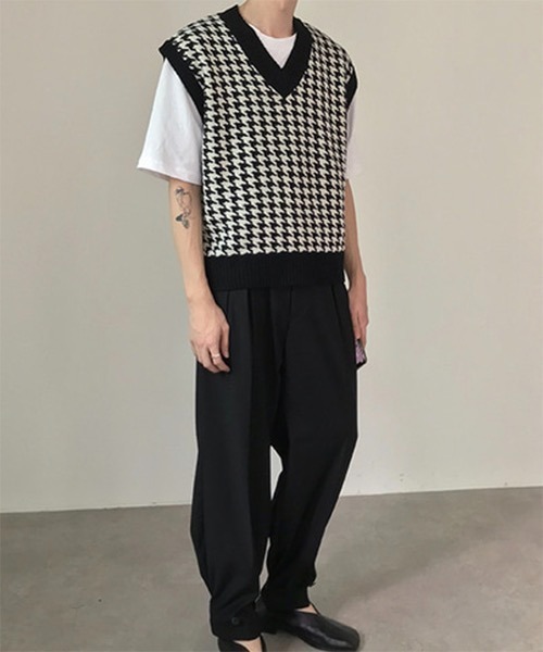 WESTBOY（ウエストボーイ）の「【COLN】Square Cut Drop-Shoulder Bicolor Vest Gilet（ベスト・メンズ・ブラック/ホワイト・M/XL/L）」の10枚目の写真
