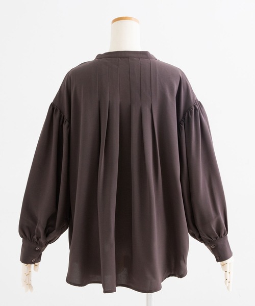 Newlyme（ニューリーミー）の「バンドカラー刺繍ブラウス（シャツ/ブラウス・レディース・ブラック/グレー/オフホワイト/アイボリー・FREE）」の11枚目の写真