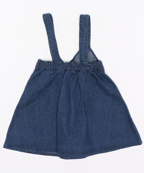 RUGGEDWORKS（ラゲッドワークス）の「綿麻デニムアシンメトリージャンスカ（ジャンパースカート・キッズ・ブルー/サックスブルー・100/150/110/90/140/130/120）」の3枚目の写真