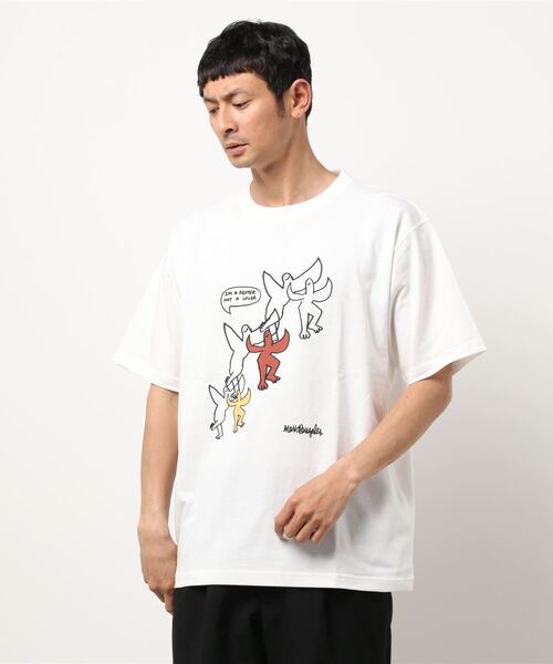 KRIFF MAYER（クリフメイヤー）の「マークゴンザレスTEE(fight)（Tシャツ/カットソー・メンズ・チャコール/オフホワイト/ベージュ・MEDIUM/X-LARGE/LARGE）」の2枚目の写真