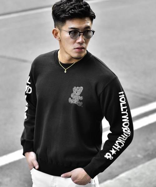 高評価大特価放出 パンクベア袖ロゴプリントトレーナー 新作 スウェットトレーナー ファッション スウェット ストリート系 スウェットトレーナー 新作 ストリート系 Joker ジョーカー のファッション スウェット