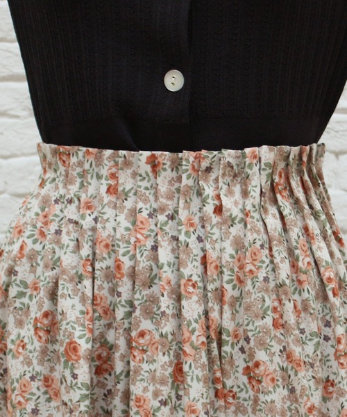 ASTORIA ODIER（アストリアオディール）の「ウエストゴム花柄ロングスカート（スカート・レディース・アイボリー/ブラウン・SMALL/MEDIUM）」の20枚目の写真