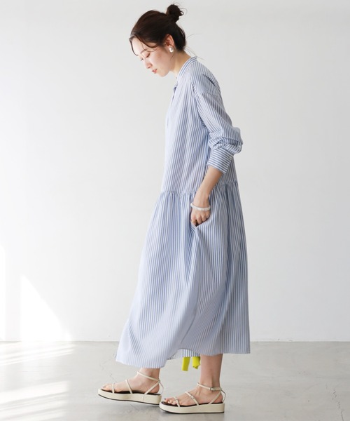 IENA♥️イエナ♥️バックスリットシャツ ワンピース IENA - 新品 IENA スキッパーシャツワンピース マキシ ロング