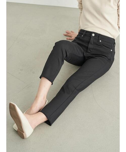 earth music&ecology（アースミュージックアンドエコロジー）の「スキスキスキニーフリンジクロップド（ＢＫ） ＊（その他パンツ・レディース・ブラック・SMALL/MEDIUM/LARGE）」の10枚目の写真