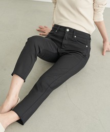 earth music&ecology | スキスキスキニーフリンジクロップド（ＢＫ） ＊(その他パンツ)