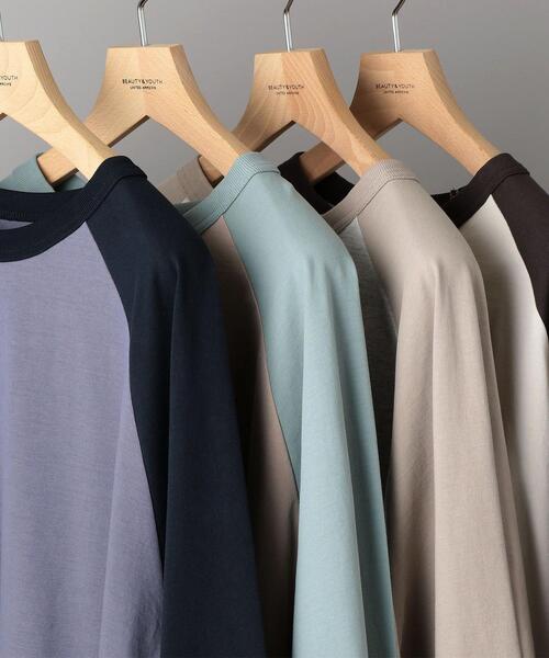BEAUTY&YOUTH UNITED ARROWS（ビューティーアンドユースユナイテッドアローズ）の「【Wellness Sports Wear】 BY ラグラン カットソー（Tシャツ/カットソー・メンズ・ネイビー/ライム/ベージュ/ダークグレー・M/L/S/XL）」の7枚目の写真