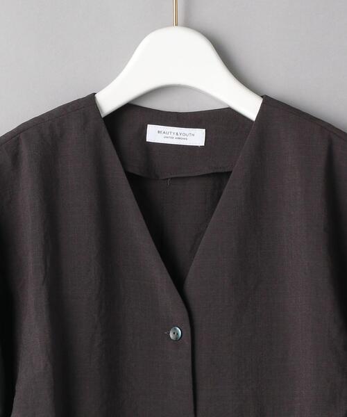 BEAUTY&YOUTH UNITED ARROWS（ビューティーアンドユースユナイテッドアローズ）の「BY Vネックドルマンスリーブシャツ（シャツ/ブラウス・レディース・ダークグレー/ナチュラル/オリーブ・FREE）」の19枚目の写真