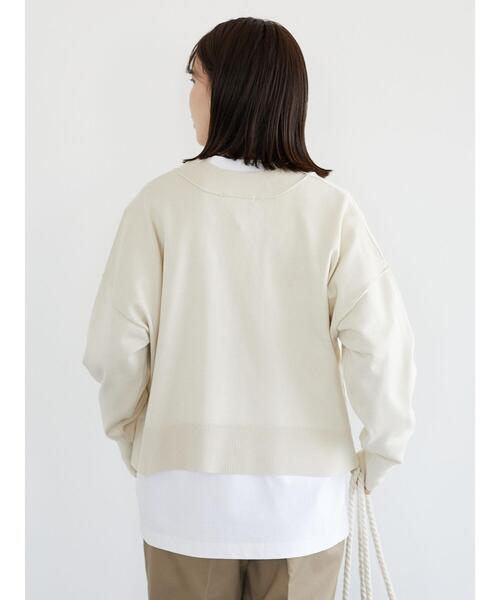 Green Parks(グリーンパークス)の「ショート丈スクエアカーデ*(カーディガン/ボレロ・レディース・グレー/オフホワイト/ピンク/グリーン・FREE)」の14枚目の写真