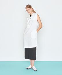 AEWEN MATOPH | ＜AEWEN MATOPH（イウエン マトフ）＞タック ダブルボタン ハイネック チュニック(チュニック)