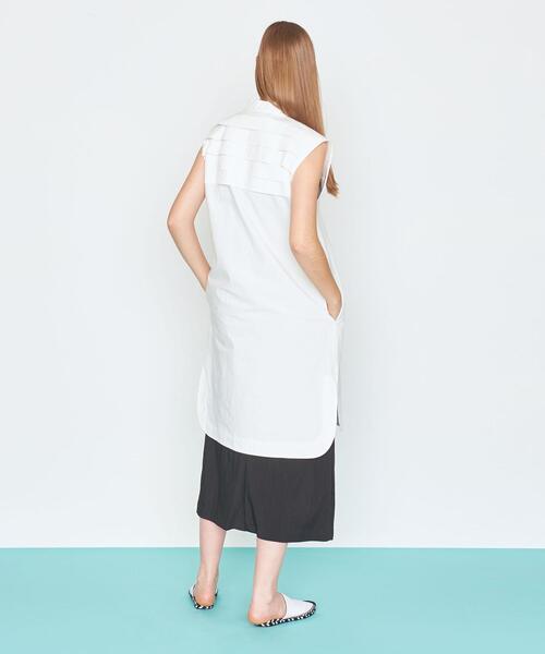 AEWEN MATOPH(イウエン マトフ)の「<AEWEN MATOPH(イウエン マトフ)>タック ダブルボタン ハイネック チュニック(チュニック・レディース・ホワイト/ブラック・FREE)」の7枚目の写真