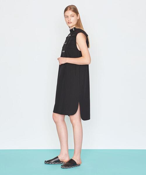 AEWEN MATOPH(イウエン マトフ)の「<AEWEN MATOPH(イウエン マトフ)>タック ダブルボタン ハイネック チュニック(チュニック・レディース・ホワイト/ブラック・FREE)」の4枚目の写真