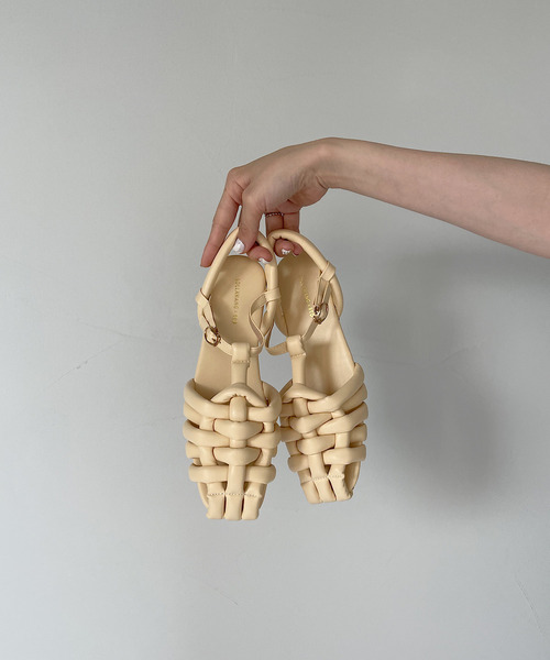 SANSeLF（サンセルフ）の「【SANSeLF】crossing flat shoes　　sans11s1（サンダル・レディース・ホワイト/ブラウン/イエロー・40/38/39/35/36/37）」の10枚目の写真