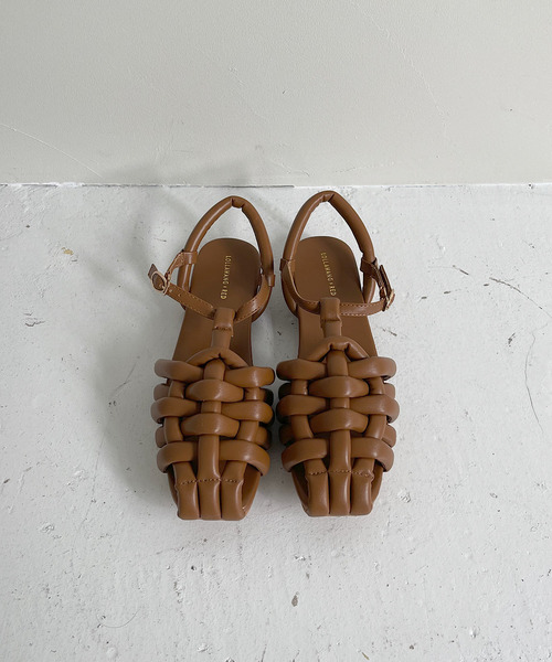 SANSeLF（サンセルフ）の「【SANSeLF】crossing flat shoes　　sans11s1（サンダル・レディース・ホワイト/ブラウン/イエロー・40/38/39/35/36/37）」の18枚目の写真