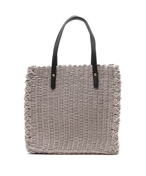 SHOO・LA・RUE(シューラルー)の「◆【抗菌防臭】ペーパービスケットトート(トートバッグ・レディース・ブラウン系/ナチュラル/グレー・00)」の2枚目の写真