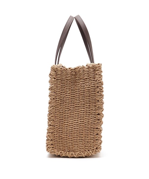 SHOO・LA・RUE(シューラルー)の「◆【抗菌防臭】ペーパービスケットトート(トートバッグ・レディース・ブラウン系/ナチュラル/グレー・00)」の4枚目の写真