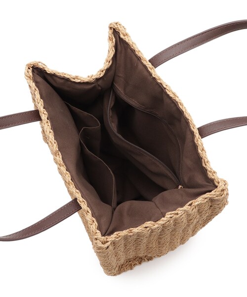 SHOO・LA・RUE(シューラルー)の「◆【抗菌防臭】ペーパービスケットトート(トートバッグ・レディース・ブラウン系/ナチュラル/グレー・00)」の5枚目の写真