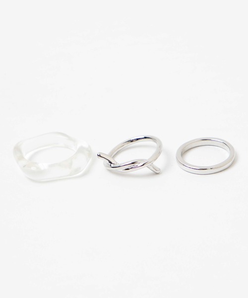 WEGO（ウィゴー）の「WEGO/【3点セット】うねりリング（リング・レディース・ブラウン/パープル/グリーン/ベージュ/その他1・FREE）」の5枚目の写真