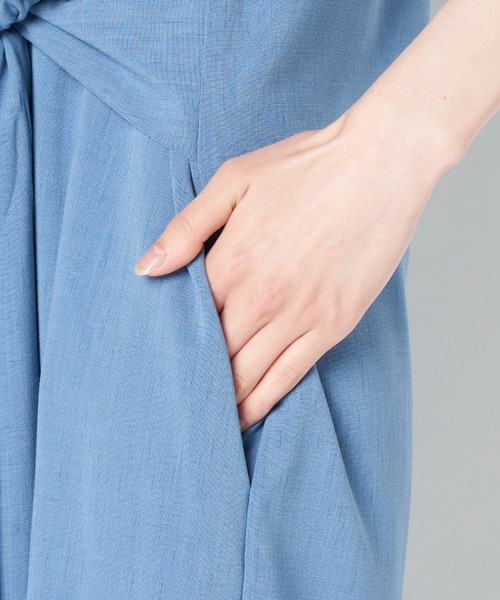 ライチ（ライチ）の「aurea/dr211-012 OP（ワンピース・レディース・ブルー/チャコール・FREE）」の6枚目の写真