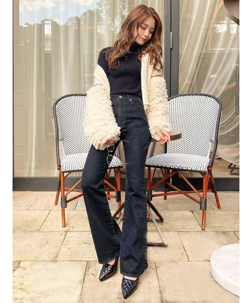 RESEXXY(リゼクシー)の「ベーシックタートルニットトップス(ニット/セーター・レディース・ホワイト/ブラック/ピンク/ブラウン/ベージュ・FREE)」の11枚目の写真