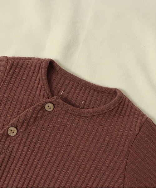 apres les cours（アプレレクール）の「足つきリブカバーオール（ロンパース・キッズ・ダークブラウン/ブラウン/イエロー/ブルー/アイボリー・80/70/60）」の16枚目の写真