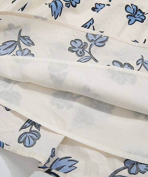 Fano Studios(ファノ ストゥディオズ)の「【Fano Studios】Blue flower pattern A-line dress FX21L184(ワンピース・レディース・アイボリー・M/S/L)」の20枚目の写真