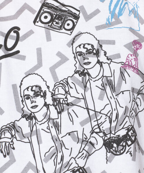 Kare/ME（カーミー）の「Kare/ME（カーミー）1980総柄Tシャツ（Tシャツ/カットソー・メンズ・ホワイト/ベージュ/ピンク・MEDIUM/LARGE）」の9枚目の写真
