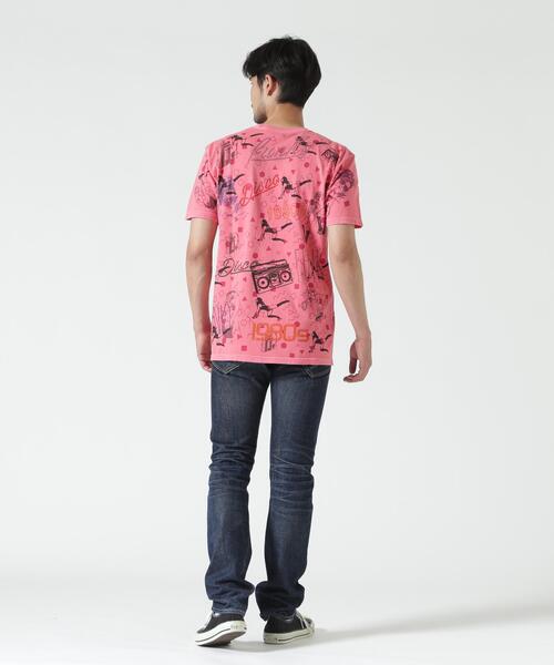 Kare/ME（カーミー）の「Kare/ME（カーミー）1980総柄Tシャツ（Tシャツ/カットソー・メンズ・ホワイト/ベージュ/ピンク・MEDIUM/LARGE）」の14枚目の写真