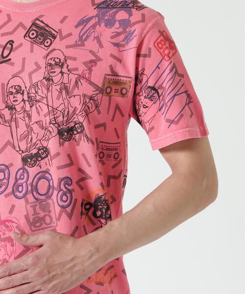 Kare/ME（カーミー）の「Kare/ME（カーミー）1980総柄Tシャツ（Tシャツ/カットソー・メンズ・ホワイト/ベージュ/ピンク・MEDIUM/LARGE）」の18枚目の写真