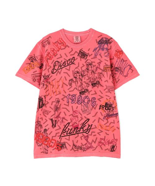 Kare/ME（カーミー）の「Kare/ME（カーミー）1980総柄Tシャツ（Tシャツ/カットソー・メンズ・ホワイト/ベージュ/ピンク・MEDIUM/LARGE）」の21枚目の写真