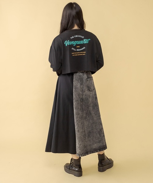 RASVOA（ラスボア）の「ハーフ切替ミモレスカート（スカート・レディース・ブラック/アイボリー・FREE）」の16枚目の写真