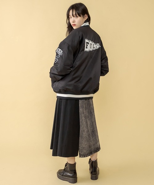 RASVOA（ラスボア）の「ハーフ切替ミモレスカート（スカート・レディース・ブラック/アイボリー・FREE）」の13枚目の写真