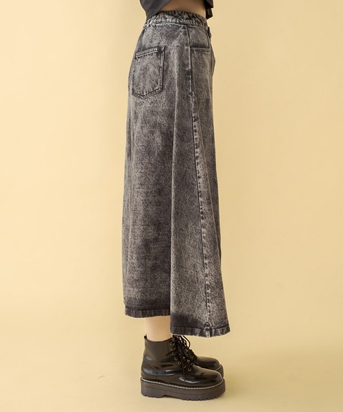 RASVOA（ラスボア）の「ハーフ切替ミモレスカート（スカート・レディース・ブラック/アイボリー・FREE）」の8枚目の写真