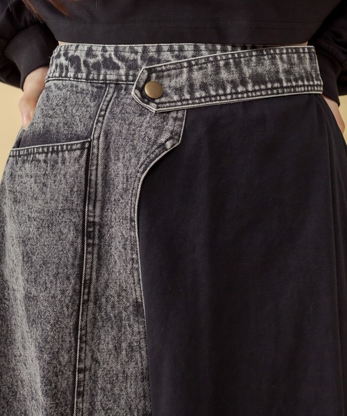 RASVOA（ラスボア）の「ハーフ切替ミモレスカート（スカート・レディース・ブラック/アイボリー・FREE）」の18枚目の写真