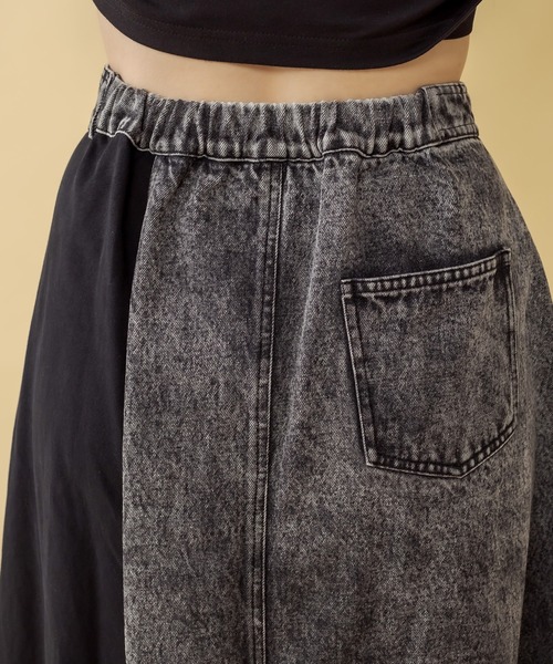 RASVOA（ラスボア）の「ハーフ切替ミモレスカート（スカート・レディース・ブラック/アイボリー・FREE）」の22枚目の写真