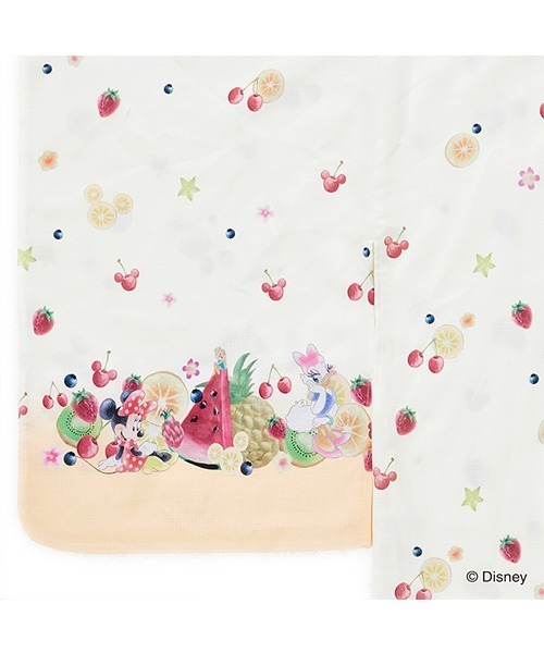 Disney(ディズニー)の「Disney(ディズニー)トロピカル浴衣(ミニー&デイジー&クラリスver.)(浴衣・レディース・イエロー/ブルー・MEDIUM)」の5枚目の写真