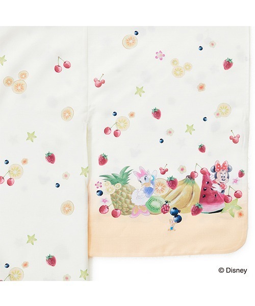 Disney(ディズニー)の「Disney(ディズニー)トロピカル浴衣(ミニー&デイジー&クラリスver.)(浴衣・レディース・イエロー/ブルー・MEDIUM)」の3枚目の写真