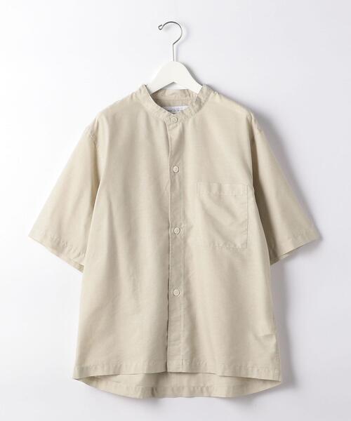 green label relaxing(グリーンレーベルリラクシング)の「OLT<green label relaxing>ALBINI C/L バンドカラー 半袖 シャツ(シャツ/ブラウス・メンズ・ブラック/コバルトブルー/ベージュ/オリーブ・MEDIUM/SMALL/LARGE/X-LARGE)」の11枚目の写真