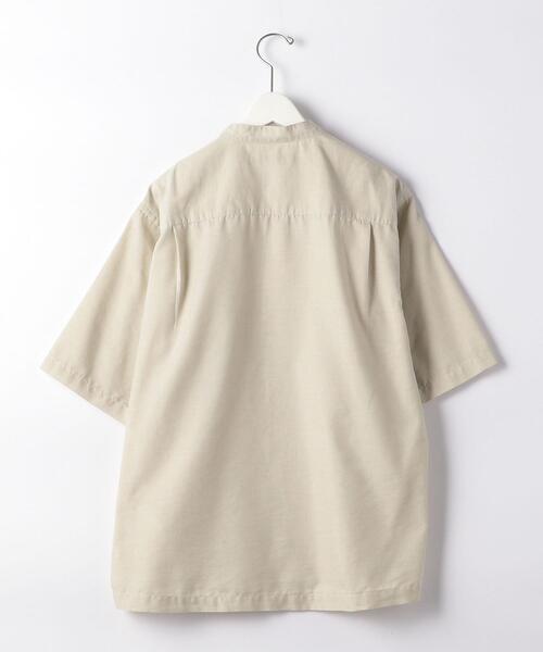 green label relaxing(グリーンレーベルリラクシング)の「OLT<green label relaxing>ALBINI C/L バンドカラー 半袖 シャツ(シャツ/ブラウス・メンズ・ブラック/コバルトブルー/ベージュ/オリーブ・MEDIUM/SMALL/LARGE/X-LARGE)」の12枚目の写真