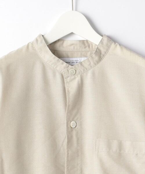 green label relaxing(グリーンレーベルリラクシング)の「OLT<green label relaxing>ALBINI C/L バンドカラー 半袖 シャツ(シャツ/ブラウス・メンズ・ブラック/コバルトブルー/ベージュ/オリーブ・MEDIUM/SMALL/LARGE/X-LARGE)」の13枚目の写真
