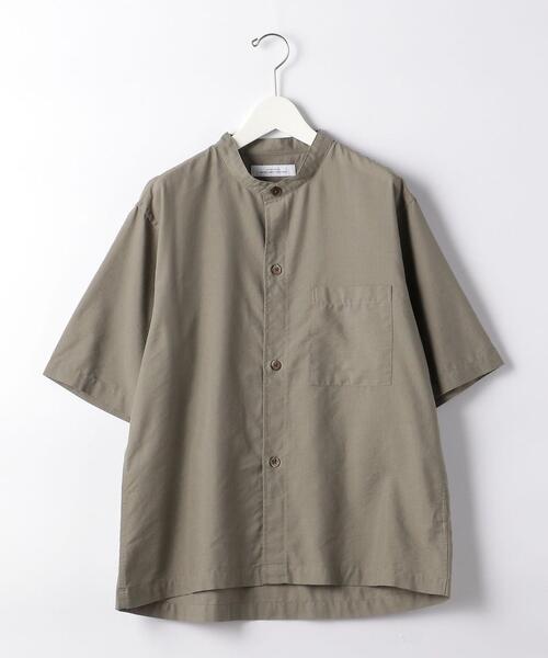 green label relaxing(グリーンレーベルリラクシング)の「OLT<green label relaxing>ALBINI C/L バンドカラー 半袖 シャツ(シャツ/ブラウス・メンズ・ブラック/コバルトブルー/ベージュ/オリーブ・MEDIUM/SMALL/LARGE/X-LARGE)」の20枚目の写真
