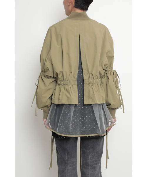 OKIRAKU(オキラク)の「メッシュレイヤードジップブルゾン(ブルゾン・レディース・ブラック/カーキ・ONE SIZE)」の13枚目の写真