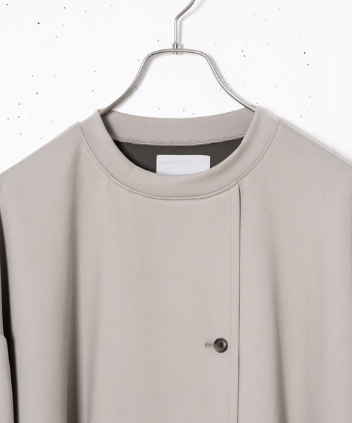 Alcindor Materials（アルシンダーマテリアルズ）の「micro suede poncho T shirts/マイクロスウェードポンチョTシャツ（Tシャツ/カットソー・メンズ・ベージュ/ブラウン・MEDIUM/LARGE）」の9枚目の写真