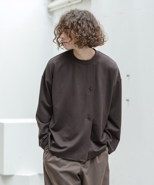 Alcindor Materials（アルシンダーマテリアルズ）の「micro suede poncho T shirts/マイクロスウェードポンチョTシャツ（Tシャツ/カットソー・メンズ・ベージュ/ブラウン・MEDIUM/LARGE）」の10枚目の写真