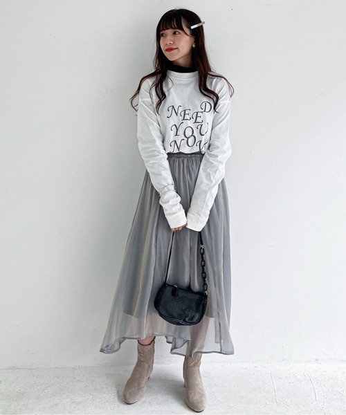 EPIMI E'PIMMY（エピミエピミー）の「シンプルハイネックニットソー（Tシャツ/カットソー・レディース・オフホワイト/ブラック/ベージュ・MEDIUM）」の6枚目の写真