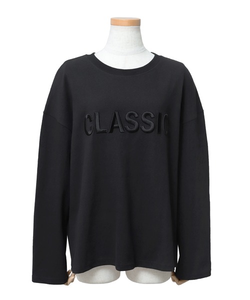 reca（レカ）の「立体ロゴ刺繍ロングスリーブTシャツ（Tシャツ/カットソー・レディース・チャコール/ブラック/オフホワイト/ベージュ・FREE）」の6枚目の写真